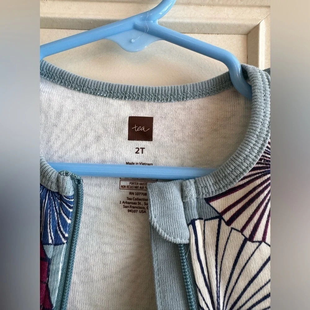 Tea 1 Piece Zip Up Footie With NonSlip Grips!
